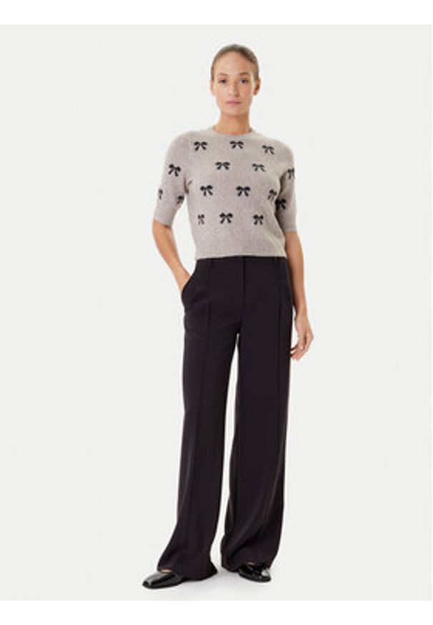 Vero Moda Sweter Doffy 10330793 Beżowy Regular Fit. Kolor: beżowy. Materiał: syntetyk