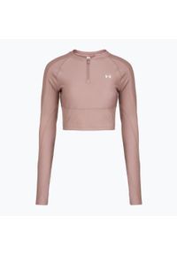 Longsleeve Under Armour HeatGear Rib 1/4 Zip. Kolor: różowy. Długość rękawa: długi rękaw. Sport: fitness #1