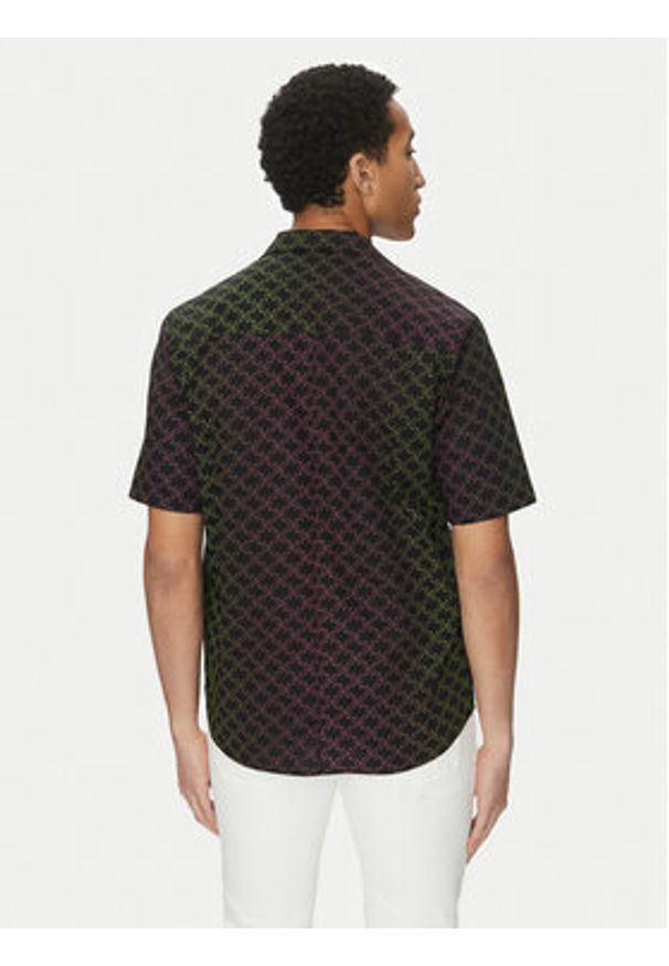 Karl Lagerfeld - KARL LAGERFELD Koszula 605445 552689 Czarny Regular Fit. Typ kołnierza: dekolt w karo. Kolor: czarny. Materiał: bawełna