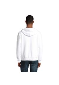 SOL'S - Męska Bluza Z Kapturem Spike Full Zip. Typ kołnierza: kaptur. Kolor: biały