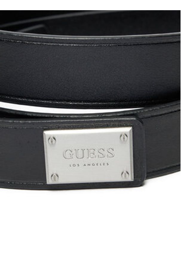 Guess Pasek Męski BMMPSL P4430 Czarny. Kolor: czarny. Materiał: skóra