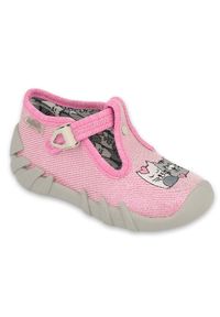 Befado obuwie dziecięce mm 110P436 różowe. Kolor: różowy. Wzór: aplikacja #1