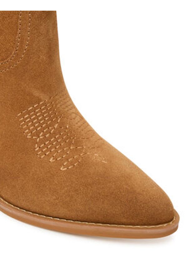 Guess Kowbojki FLTSAL SUE10 Brązowy. Kolor: brązowy. Materiał: zamsz, skóra