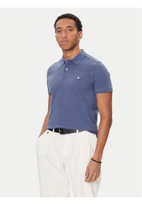United Colors of Benetton - United Colors Of Benetton Polo 3089J3179 Granatowy Regular Fit. Typ kołnierza: polo. Kolor: niebieski. Materiał: bawełna