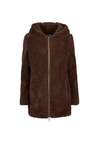 Urban Classics - Damska Kurtka Sherpa. Kolor: brązowy. Sezon: zima #1