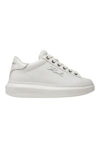 Karl Lagerfeld - KARL LAGERFELD Białe sneakersy damskie KAPRI Rhinestone Karl Trim, Rozmiar 39. Okazja: na co dzień. Kolor: biały. Wzór: aplikacja #5