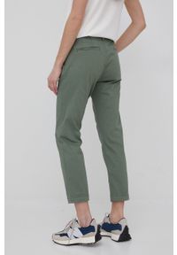 Pepe Jeans spodnie Maura damskie kolor zielony fason chinos medium waist. Kolor: zielony #2