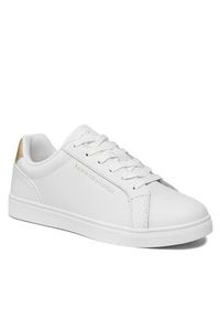 TOMMY HILFIGER - Tommy Hilfiger Sneakersy Essential Cupsole Sneaker Gold FW0FW07869 Écru. Materiał: skóra #6