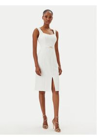 Fracomina Sukienka koktajlowa FR25SD2001W42901 Écru Slim Fit. Materiał: syntetyk. Styl: wizytowy #2