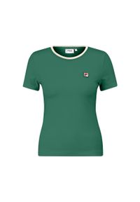 Slim fit T-shirt damski Fila Lectoure. Kolor: zielony
