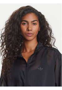 Adidas - adidas Bluza adicolor Sheer JN6130 Czarny Loose Fit. Kolor: czarny. Materiał: syntetyk #3