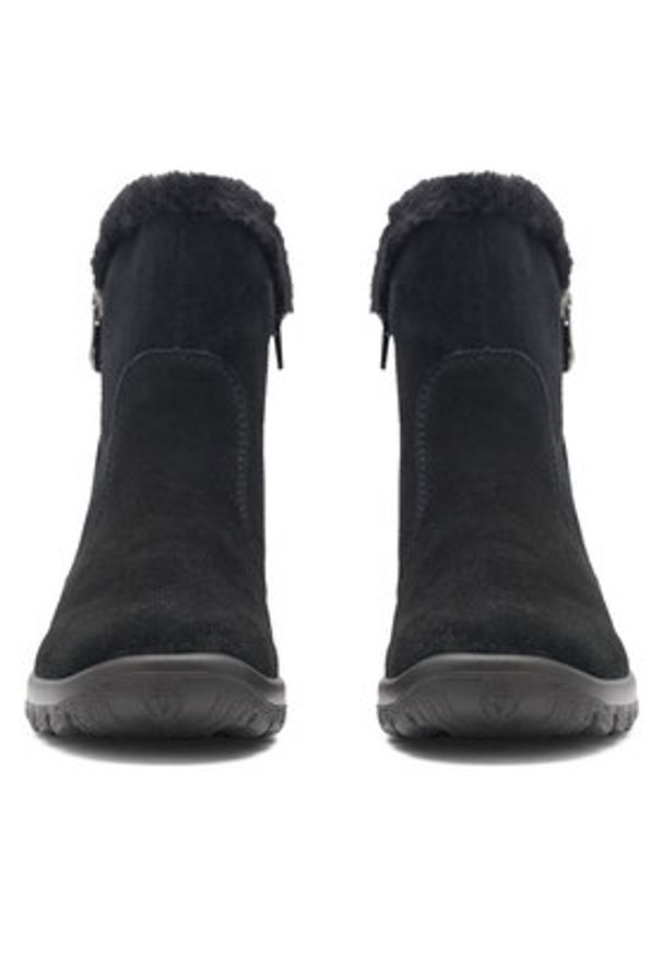 Rieker Botki L7162-00 Czarny. Kolor: czarny. Materiał: zamsz, skóra