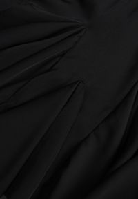 Born2be - Czarna Rozkloszowana Sukienka z Wiskozą Zdobiona Falbanami i Wiązaniem Lerienatia. Okazja: na co dzień. Kolor: czarny. Materiał: wiskoza. Wzór: aplikacja. Styl: casual, elegancki, klasyczny #2