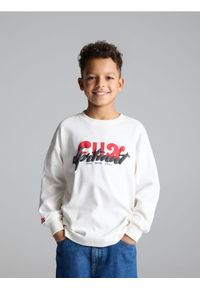 Reserved - Bawełniany longsleeve - biały. Kolor: biały. Materiał: bawełna. Długość rękawa: długi rękaw #1