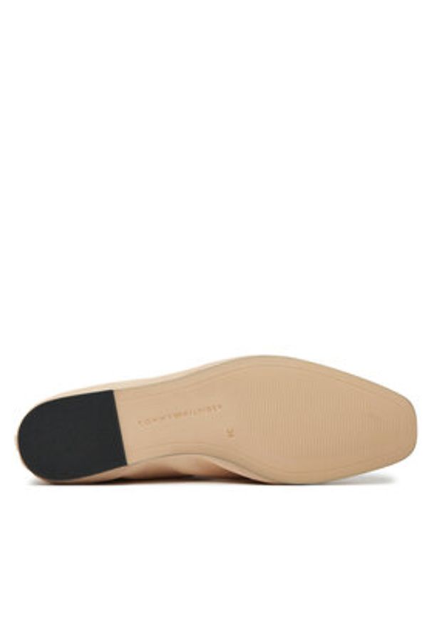 TOMMY HILFIGER - Tommy Hilfiger Baleriny Soft Leather Ballerina Bow FW0FW08355 Różowy. Kolor: różowy. Materiał: skóra