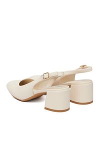 Rieker Czółenka 44751-61 Écru. Kolor: kremowy. Materiał: materiał #6