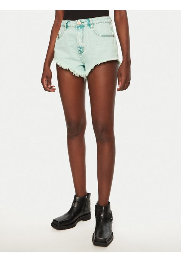 One Teaspoon Szorty jeansowe Renegades 26669 Niebieski Regular Fit. Kolor: niebieski. Materiał: bawełna