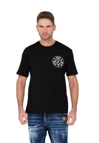 Just Cavalli - JUST CAVALLI Czarny męski t-shirt Fiche, Rozmiar S. Kolor: czarny #3