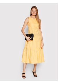 Patrizia Pepe Sukienka letnia 2A2320/A9B9-Y411 Żółty Regular Fit. Kolor: żółty. Materiał: bawełna. Sezon: lato #2