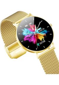 Smartwatch Manta Smartwatch zegarek damski Alexa Lux Gold + różowy pasek. Rodzaj zegarka: smartwatch. Kolor: różowy