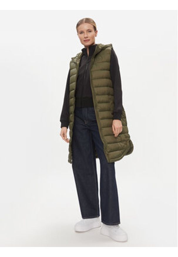 only - ONLY Bezrękawnik Melody 15258350 Khaki Regular Fit. Kolor: brązowy. Materiał: syntetyk. Długość rękawa: bez rękawów
