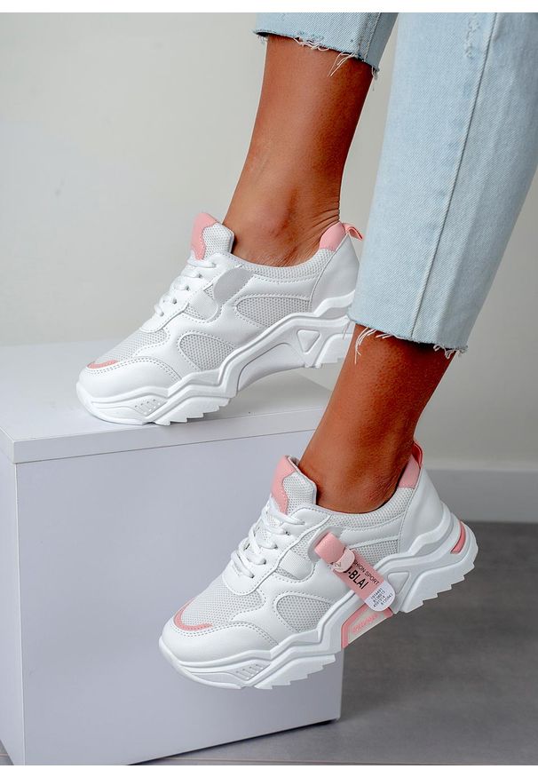 Casu - białe buty sportowe sneakersy sznurowane casu 20f5/p. Kolor: biały. Materiał: materiał, skóra ekologiczna. Szerokość cholewki: normalna. Sezon: wiosna