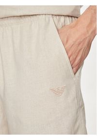 Emporio Armani Underwear Szorty materiałowe 211864 4R467 00040 Beżowy Regular Fit. Kolor: beżowy. Materiał: wiskoza, len