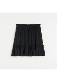 Reserved - Spódnica z żakardowej tkaniny - Czarny. Kolor: czarny. Materiał: tkanina, żakard #1