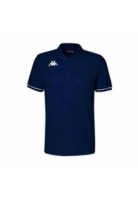 Polo Kappa Barli. Typ kołnierza: polo. Kolor: niebieski, wielokolorowy, biały. Materiał: bawełna. Styl: sportowy