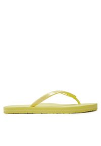 Calvin Klein Japonki Flip Flop Deboss Logo Met HW0HW02043 Żółty. Kolor: żółty