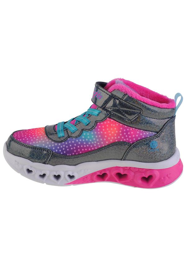 skechers - Buty zimowe dziewczęce, Flutter Heart Lights - Simple Amor. Okazja: na co dzień. Kolor: niebieski. Sezon: zima