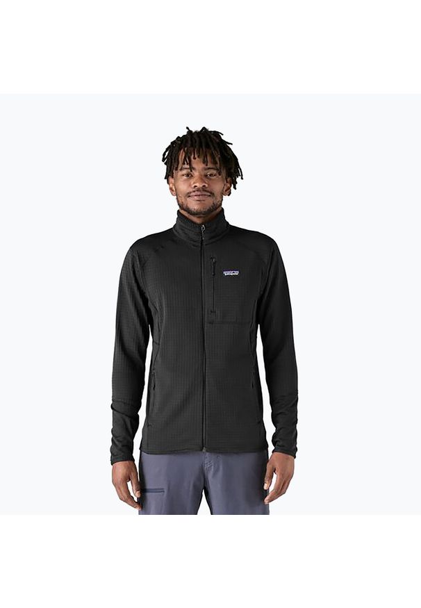 Bluza polarowa męska Patagonia R1 Hybrid. Kolor: czarny. Materiał: polar