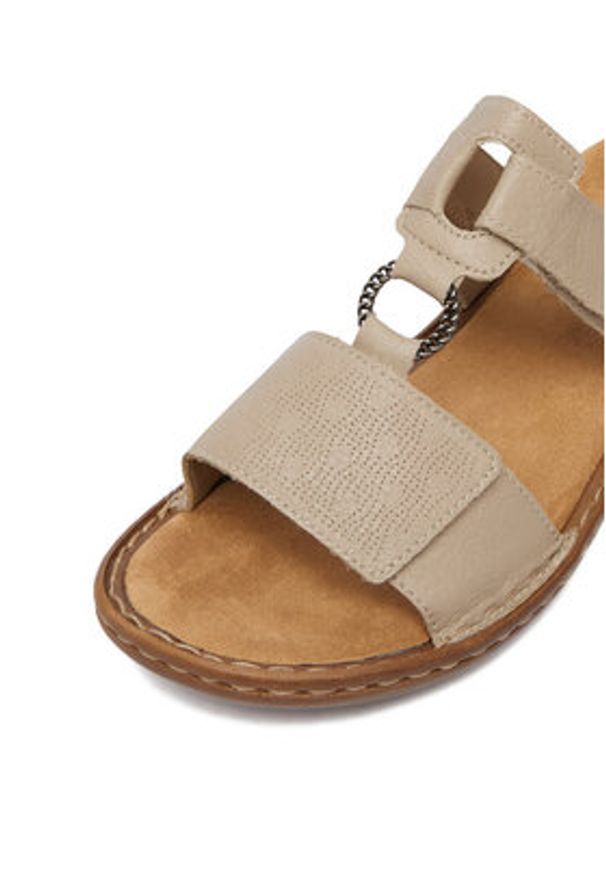 Rieker Klapki CEO-60885-62 Beżowy. Kolor: beżowy. Materiał: skóra