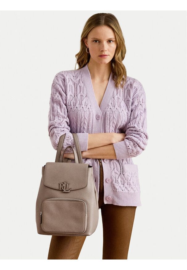 Lauren Ralph Lauren - LAUREN RALPH LAUREN Plecak Medium Cameryn 431969355003 Beżowy. Kolor: beżowy. Materiał: skóra