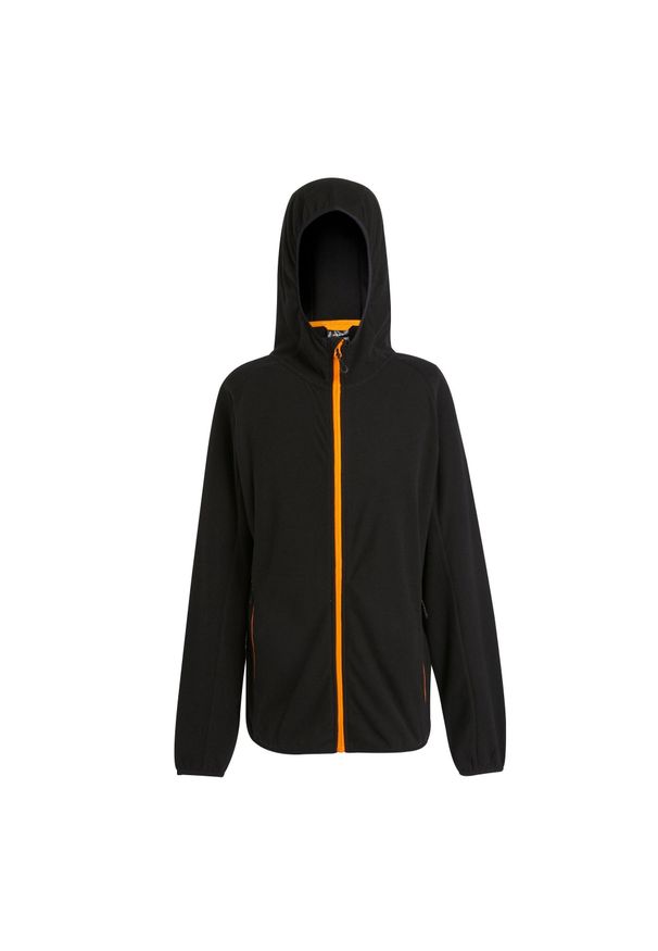 Regatta - Bluza Polarowa Męska Pełen Suwak Navigate. Kolor: czarny, wielokolorowy, pomarańczowy. Materiał: polar. Sezon: zima. Sport: turystyka piesza