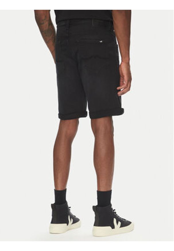Mustang Szorty jeansowe Chicago Z 1016347 Czarny Slim Fit. Kolor: czarny. Materiał: bawełna
