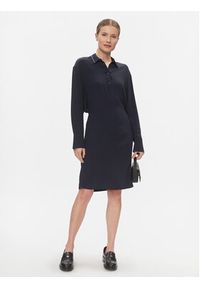 TOMMY HILFIGER - Tommy Hilfiger Sukienka koszulowa Smd Detail Fluid Knee Dress WW0WW41009 Granatowy Regular Fit. Kolor: niebieski. Materiał: wiskoza. Typ sukienki: koszulowe #5