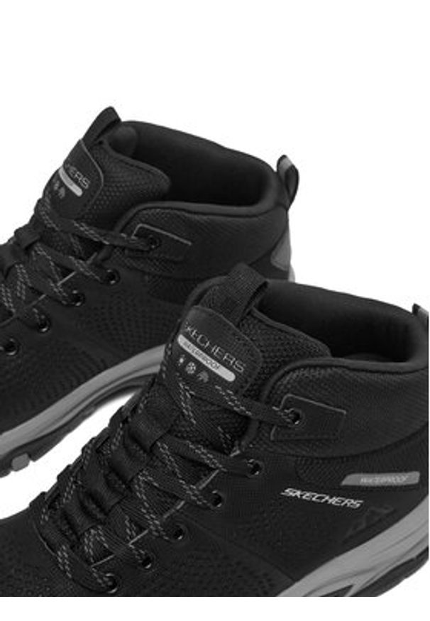 skechers - Skechers Trekkingi Trego 180005/BKCC Czarny. Kolor: czarny. Materiał: skóra