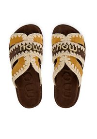 Mou Klapki MU.SW461014A Kolorowy. Materiał: skóra, zamsz. Wzór: kolorowy #4