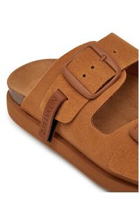 D.Franklin Klapki DFSH407001 Brązowy. Kolor: brązowy. Materiał: zamsz, skóra #5