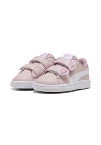 Puma - Sneakersy dla małych dzieci Smash 3.0 Badges PUMA Mauve Mist White Pink. Kolor: różowy, biały, wielokolorowy. Sport: turystyka piesza