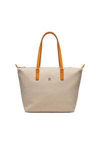 TOMMY HILFIGER - Tommy Hilfiger Torebka Poopy Canvas AW0AW15983 Beżowy. Kolor: beżowy