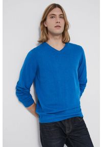 medicine - Medicine - Sweter bawełniany Commercial. Okazja: na co dzień. Kolor: niebieski. Materiał: bawełna. Długość rękawa: długi rękaw. Długość: długie. Styl: casual #1