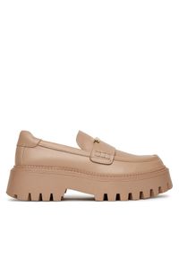 DeeZee Loafersy HY19001-2 Różowy. Kolor: różowy. Materiał: skóra