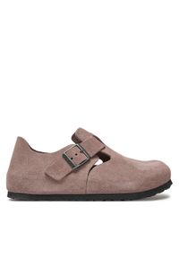 Birkenstock Klapki London 1028099 Fioletowy. Kolor: fioletowy. Materiał: zamsz, skóra #1