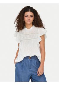 only - ONLY Bluzka Katti 15337637 Biały Regular Fit. Kolor: biały. Materiał: bawełna #1