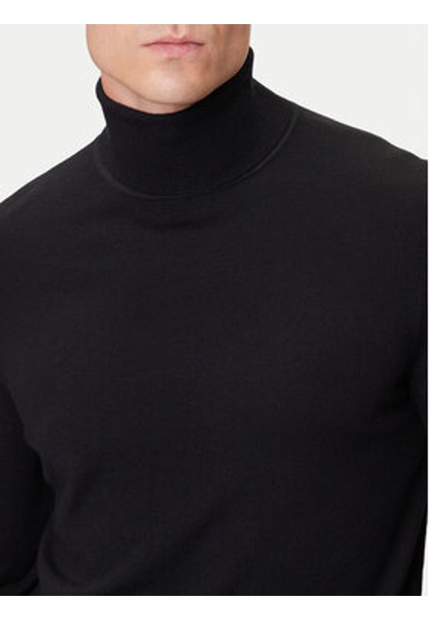 Marc O'Polo Denim Golf 5000007221 Czarny Regular Fit. Typ kołnierza: polo, golf. Kolor: czarny. Materiał: wełna