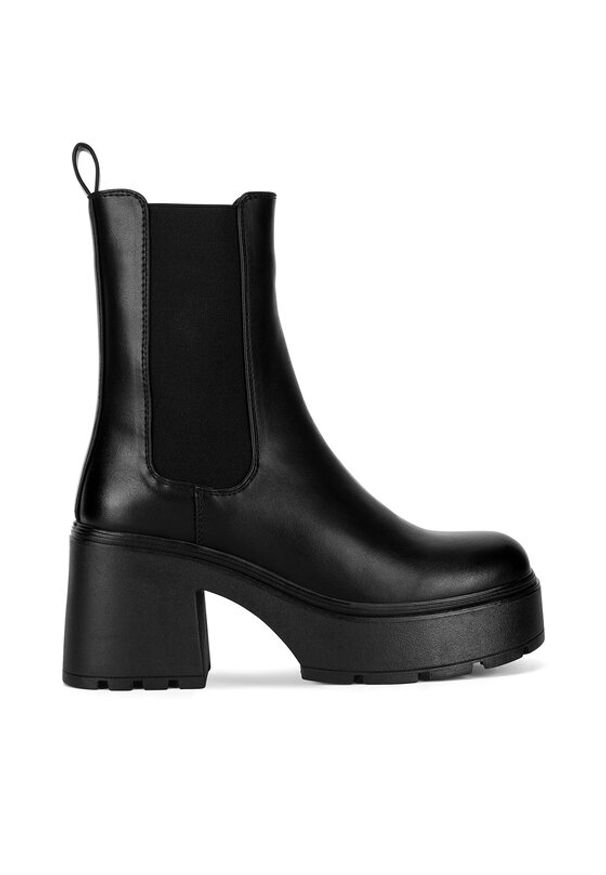 DeeZee Botki HY6085-2 Czarny. Kolor: czarny. Materiał: skóra