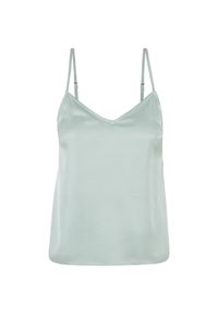 Damski podkoszulek z satyny wiskozowej Urban Classics. Kolor: niebieski. Materiał: satyna, wiskoza. Styl: elegancki #1