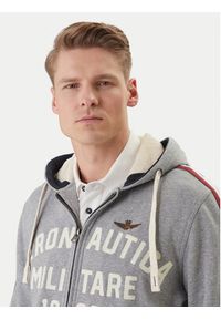 Aeronautica Militare Bluza 261FE2070UF00677 Szary Comfort Fit. Kolor: szary. Materiał: bawełna #4